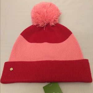 Kate Spade Pom Pom Knit Hat